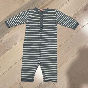 Bonpoint soft cotton knit bodysuit long sleeve onesie 6m